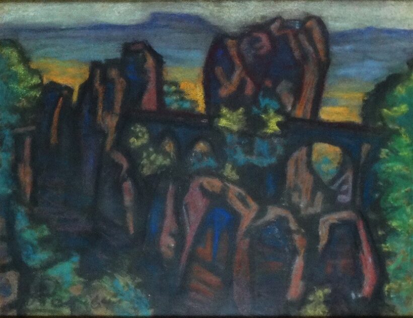 Pap Gyula (1899 - 1983): Sziklák Szász-Svájcban, 1964