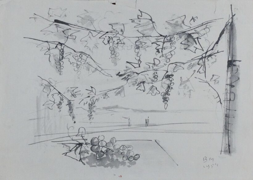 Borsos Miklós (1906 - 1990): Lugas a Balatonnál, 1954