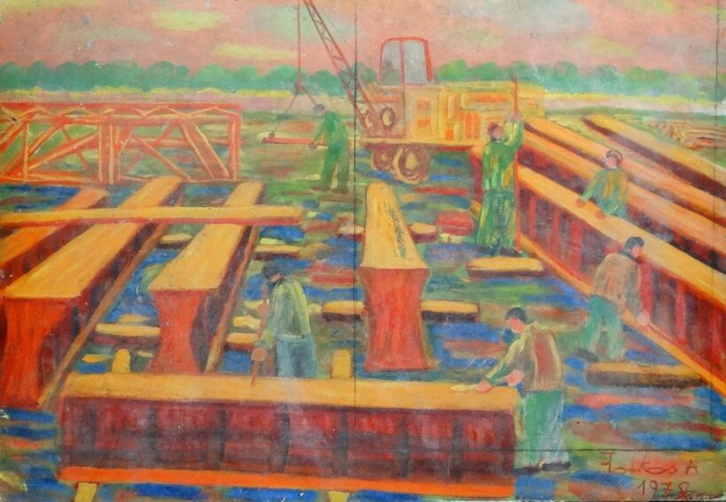 Farkas A. jelzéssel: Építkezés 1978