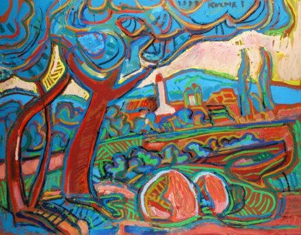 Kozma István (1937): Nagybányai táj 1997