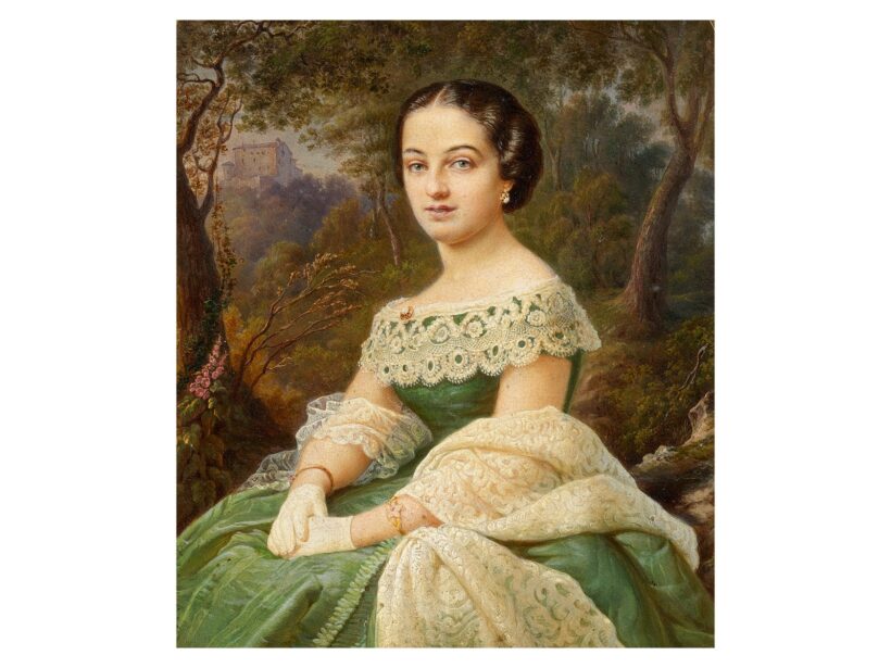 Fausto Antonioli (Bergamo, 1814 – Udine, 1882): Zichy Ferraris Melanie portréja, 1880