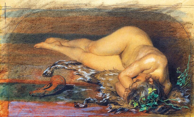 Zichy Mihály (1827-1906): Bacchánsnő