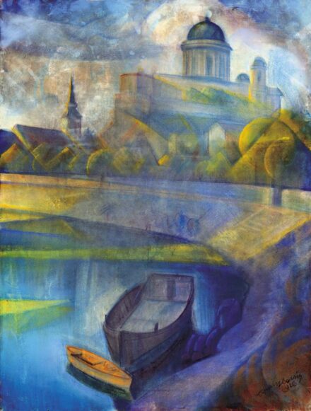 Tipary Dezső (1887-1967): Ladikok Esztergom alatt, 1926