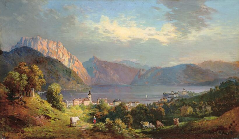 Molnár József (1821-1899): Tóparti város az Alpokban