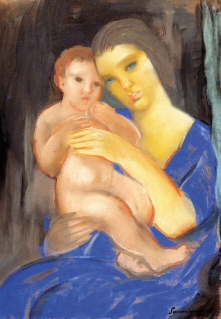 Schönberger Armand (1885-1974): Anya gyermekével