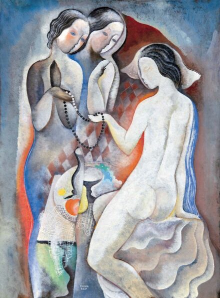 Kádár Béla (1877-1956): Hölgyek csendélettel, 1930-as évek közepe