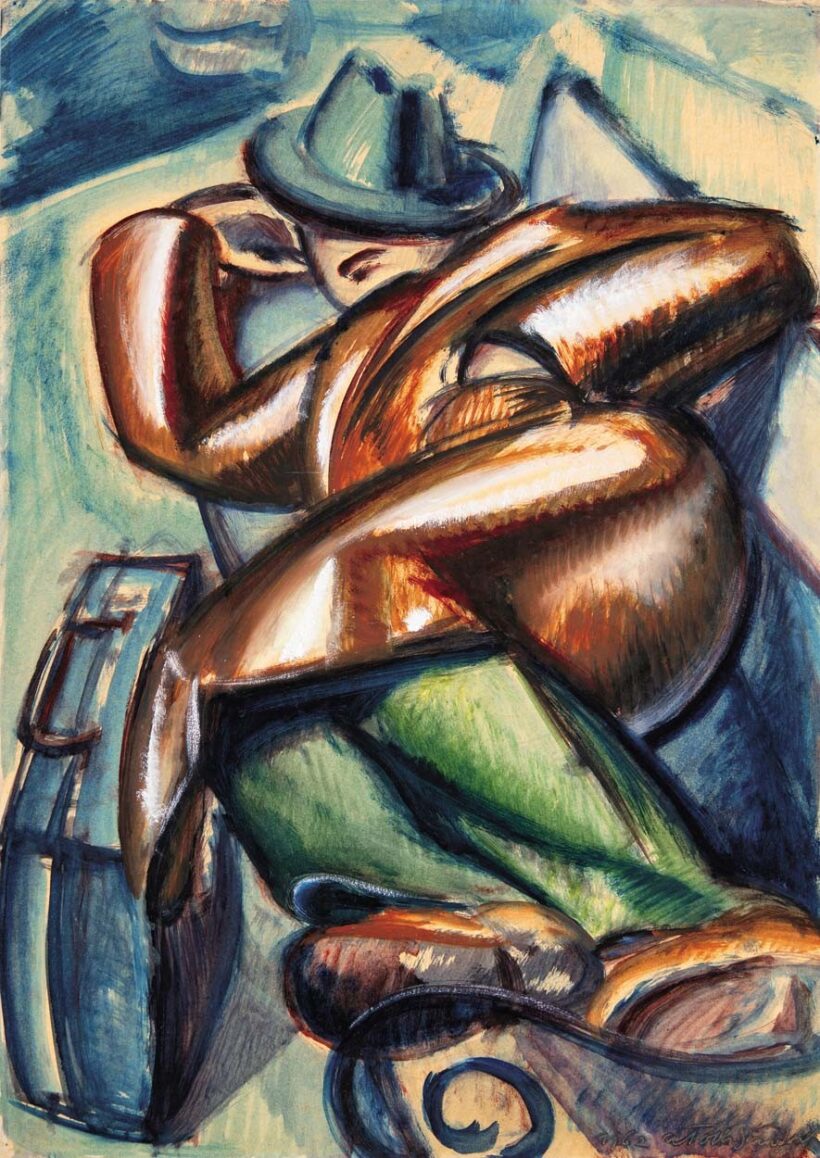 A. Tóth Sándor (1904-1980): Pályaudvaron, 1962