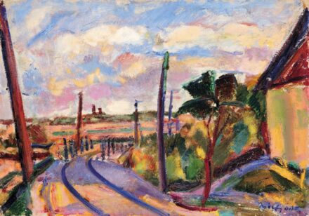 Márffy Ödön (1878-1959): Tájkép gomolyó felhőkkel, 1910-es évek