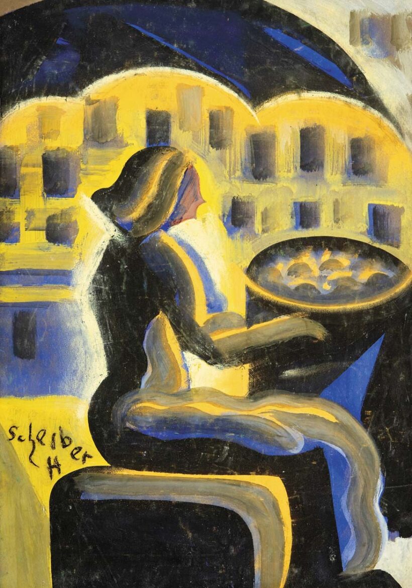 Scheiber Hugó (1873-1950): Gesztenyesütő