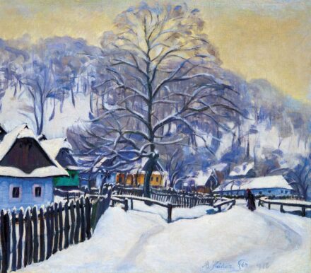 Kádár Géza (1878-1952): Téli Nagybánya, 1916