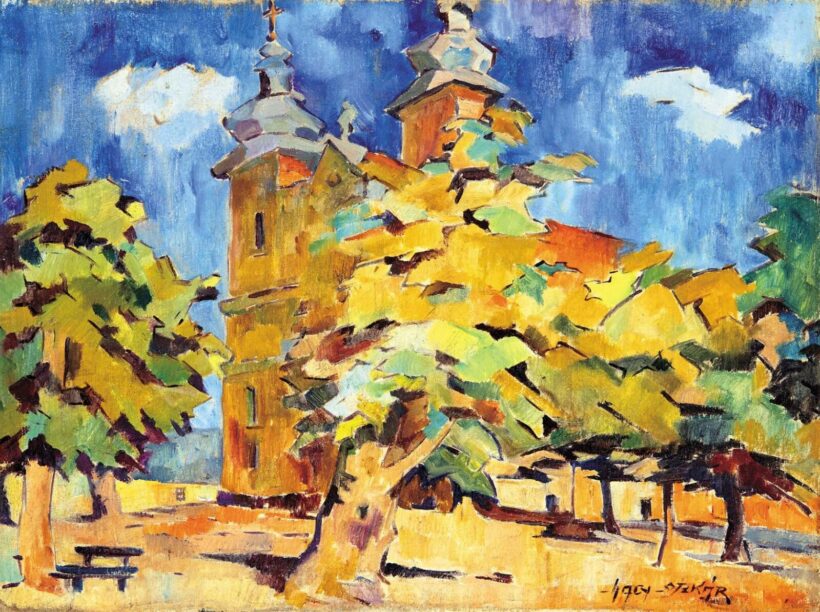 Nagy Oszkár (1883-1965): Szentháromság templom Nagybányán