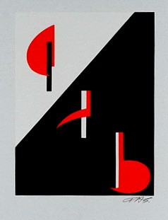 Beöthy Steiner Anna (1902-1985): Piros-fekete kompozíció