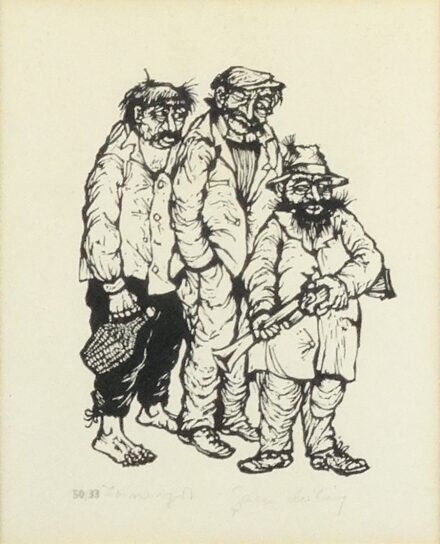 Gácsi Mihály(1923-1987): Autózás, Zsiványok 2 db