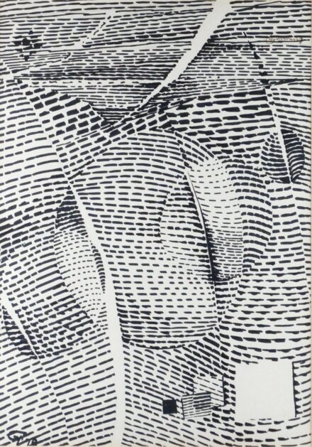 Gyarmathy Tihamér (1915 - 2005): Találkozás az ürben 1978.