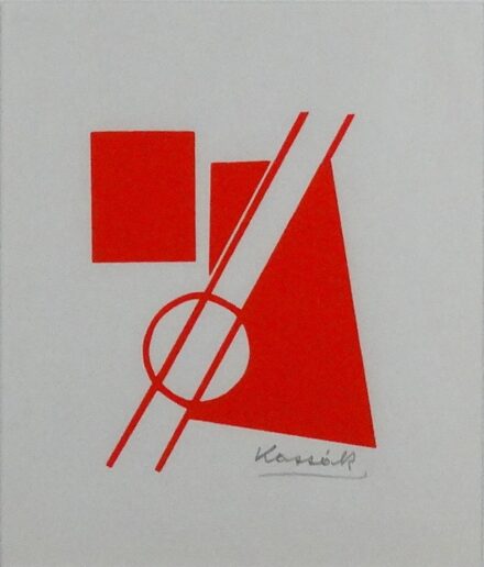 Kassák Lajos (1887 - 1967): Fehér alapon piros forma