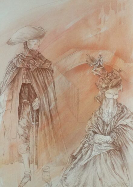 Olvashatatlan szignó: Velencei karnevál