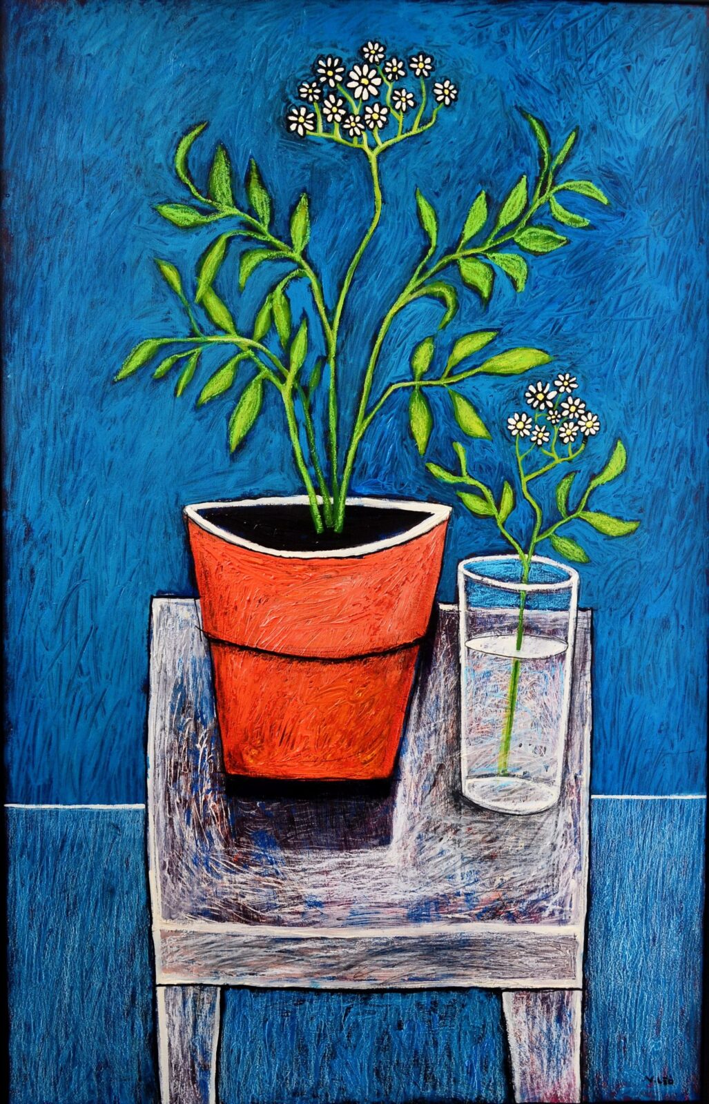 Vinkó Leó (1987): Csendélet tavaszi virágokkal