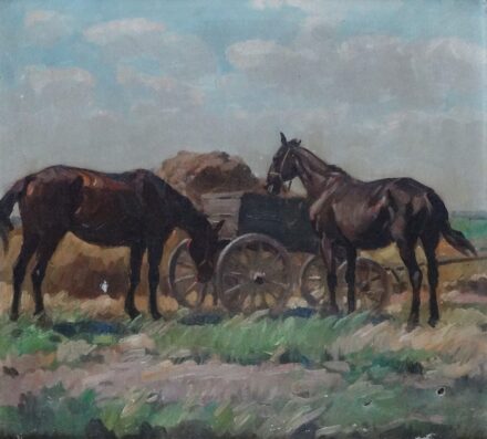 Viski János (1891-1985): Pihenő lovak