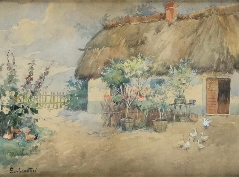 Gerhardt Alajosné (1866-?): Falusi udvar