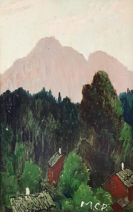 Molnár-C. Pál (1894-1981): Házak a fenyvesben