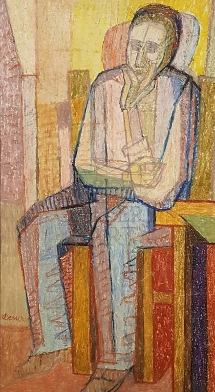 Bencze László (1907-1992): Ülő férfi