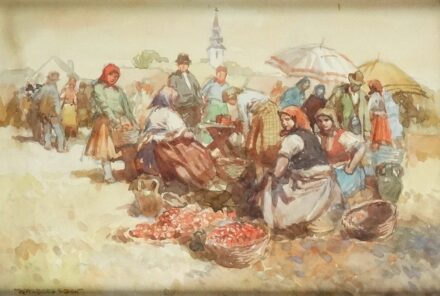 Walburg Egon (1911-2004): Piaci jelenet