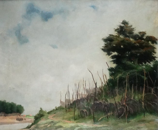 Zádor István (1882-1963): Folyóparti részlet