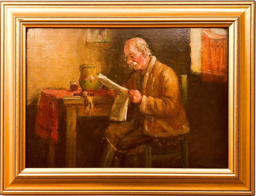Horváth G. Andor (1876-1966): Nagyapa olvas - Image 2