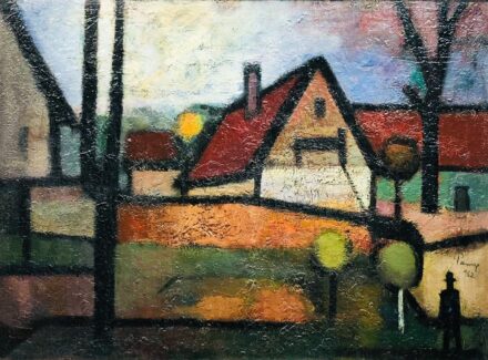 Parrag Emil (1925-): A ház előtt