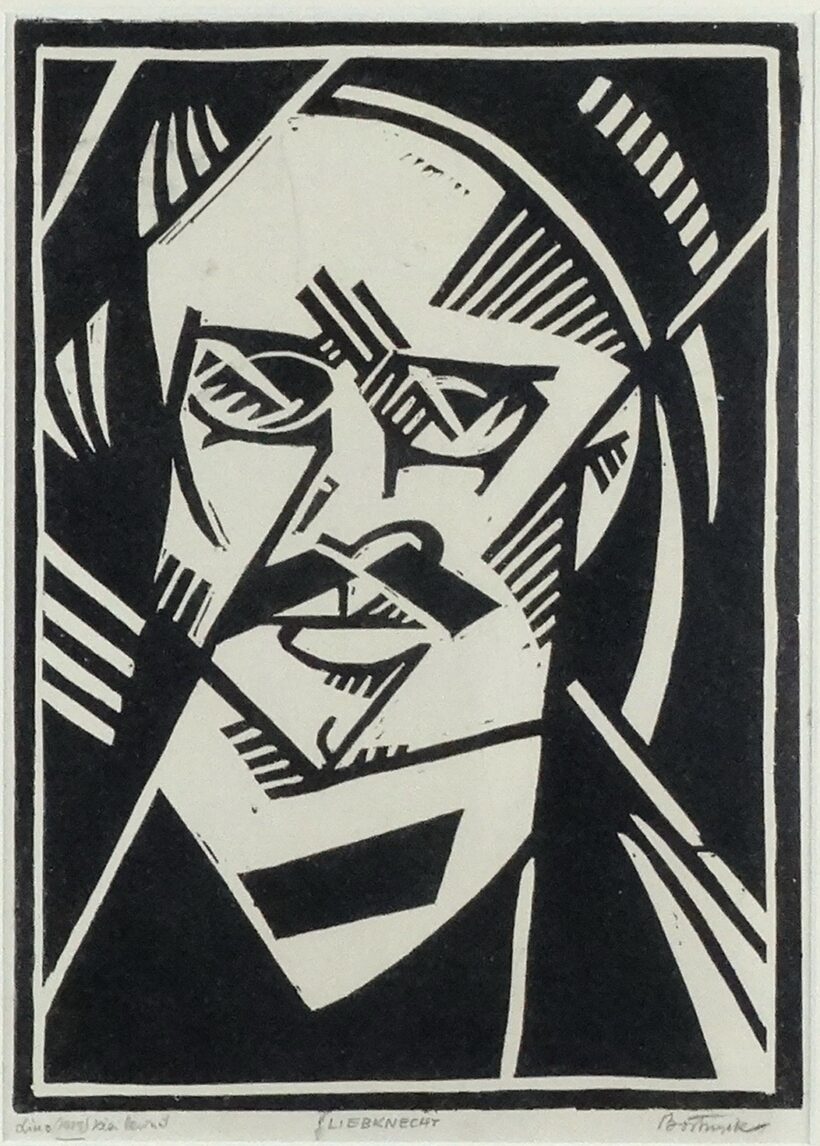 Bortnyik Sándor (1893-1976) : Karl Liebknecht 1919.