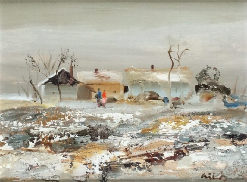 Csikós András (1947-2006) : Téli tanya 1986