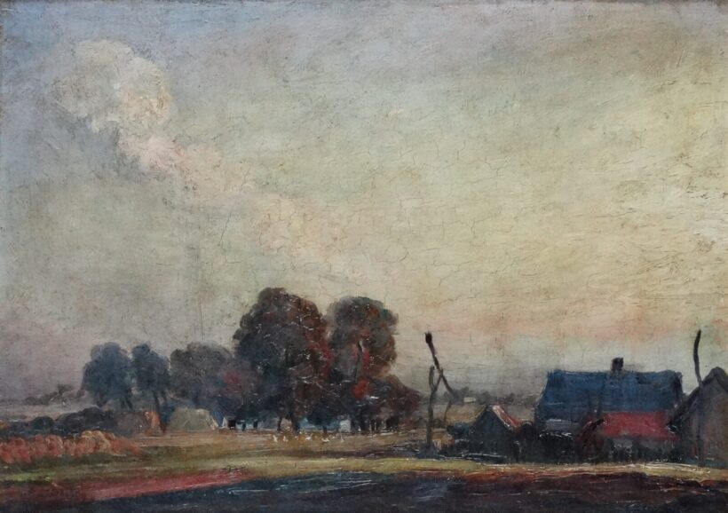 Gallé Tibor,(1896-1944) : Tájkép tanyával 1927.