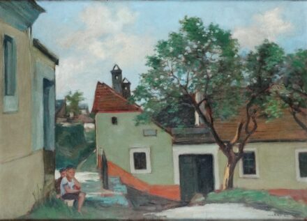 Markó Ernő (Kassa, 1868 - Budapest, 1945) : Tabáni részlet