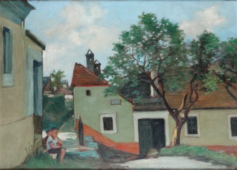 Markó Ernő (Kassa, 1868 - Budapest, 1945) : Tabáni részlet