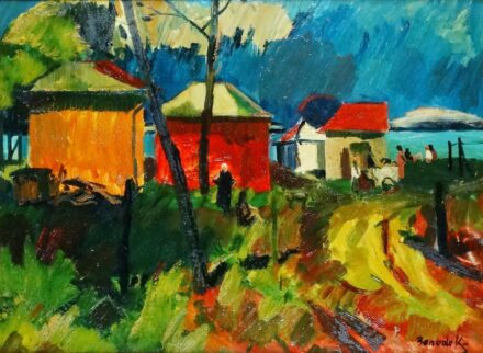 Benedek Jenő id. (1906-1987): Balatonparti falu