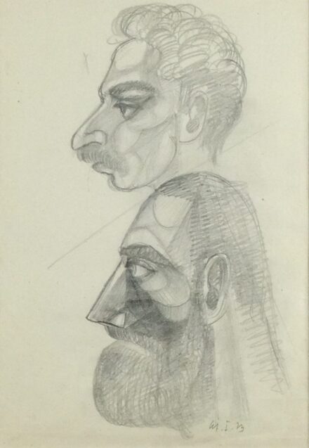 Bíró Antal (1907-1990) : Férfiportré III., 1947 , Bécs