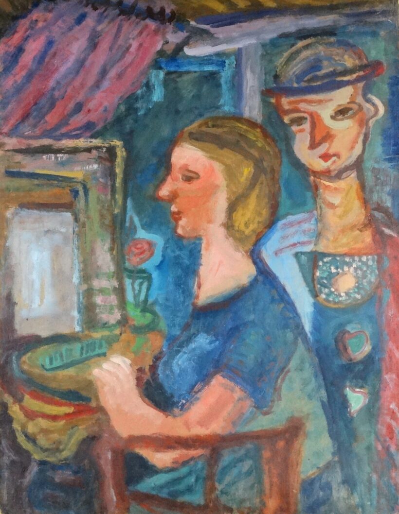 Zemplényi Magda  (1899-1965) : Fésülködőasztalnál