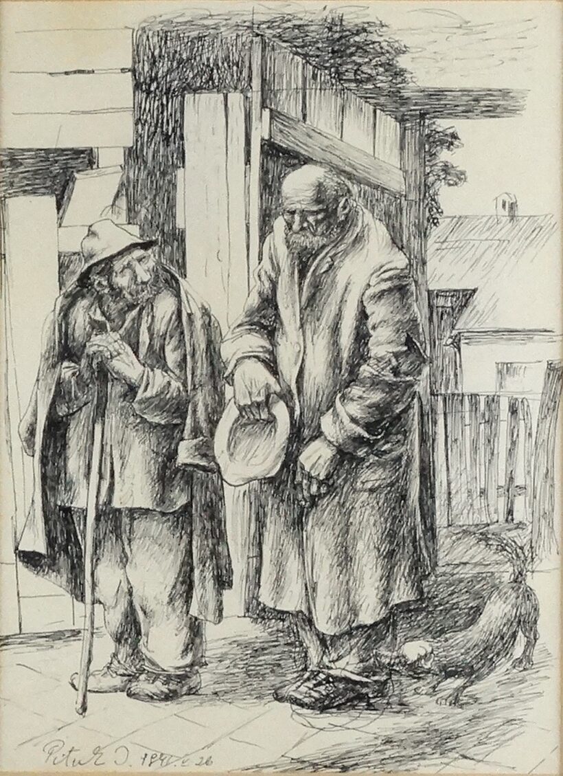 Pituk József Viktorián (1906-1991) : Koldusok 1941