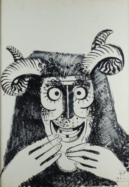Pleidell János (1915-2007) : Mohácsi busó 1965