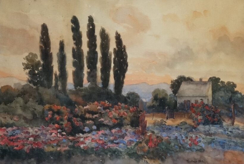 Förstner Tivadar (1878-1935) : Virágos kert 1923