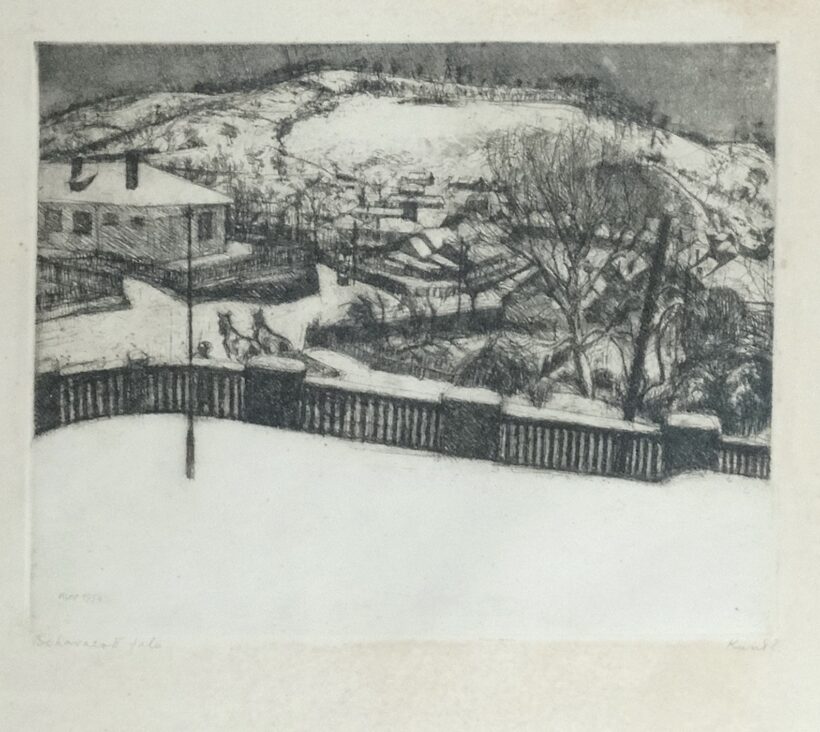 Kunt Ernő (1920 - 1994) : Behavazott falu 1954
