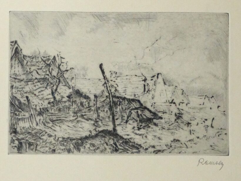 Remsey Jenő (1885 - 1980) : Falusi tájkép