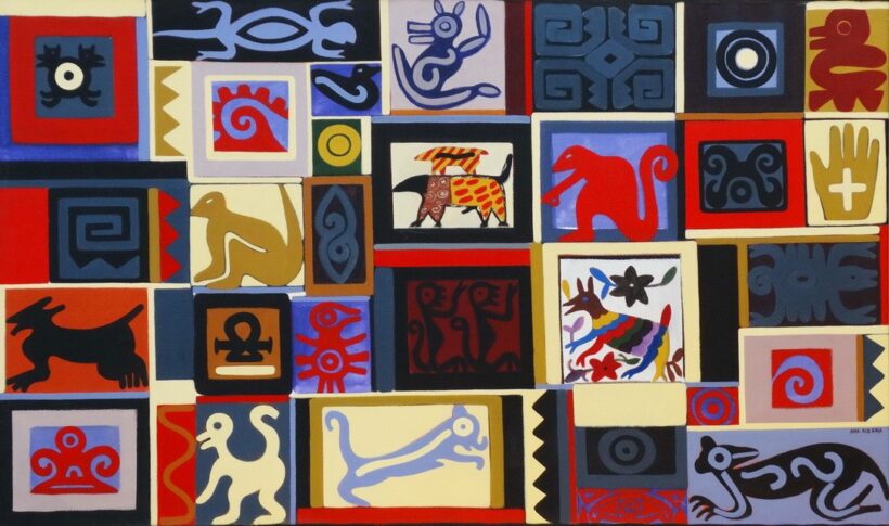 Ana Alegria (1947- ) jelzéssel: Absztrak kompozició
