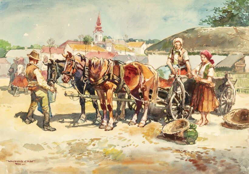 Zórád Ernő (Wallburg Egon): Piaci jelenet