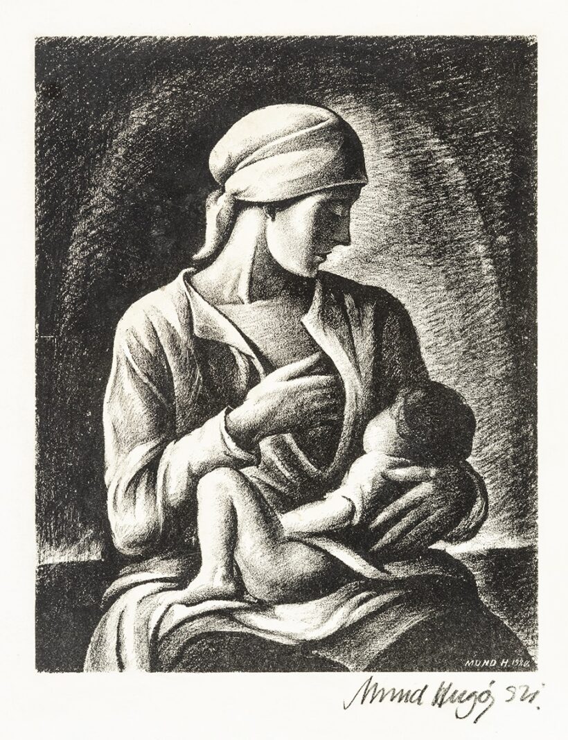 Mund Hugó: Anya gyermekével, 1920