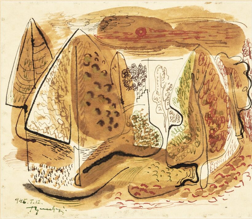 Bene Géza: Tájkép, 1945