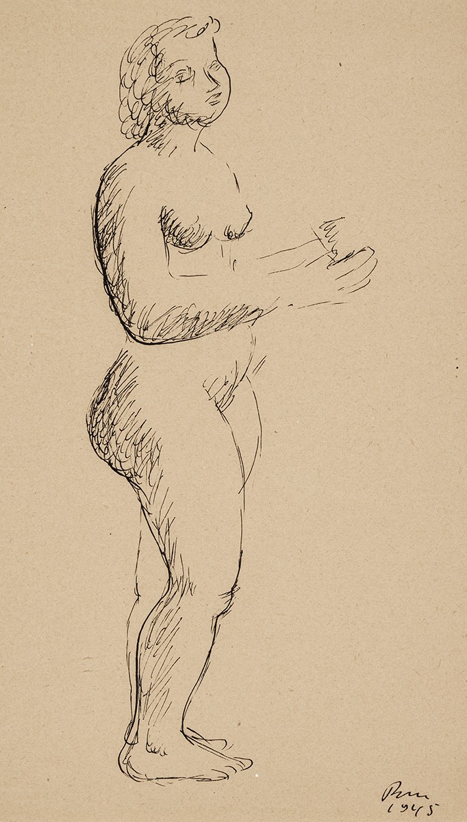 Borsos Miklós: Női akt, 1945