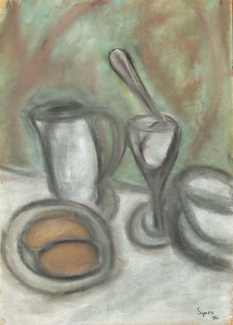Kósza Sipos László: Asztali csendélet, 1961