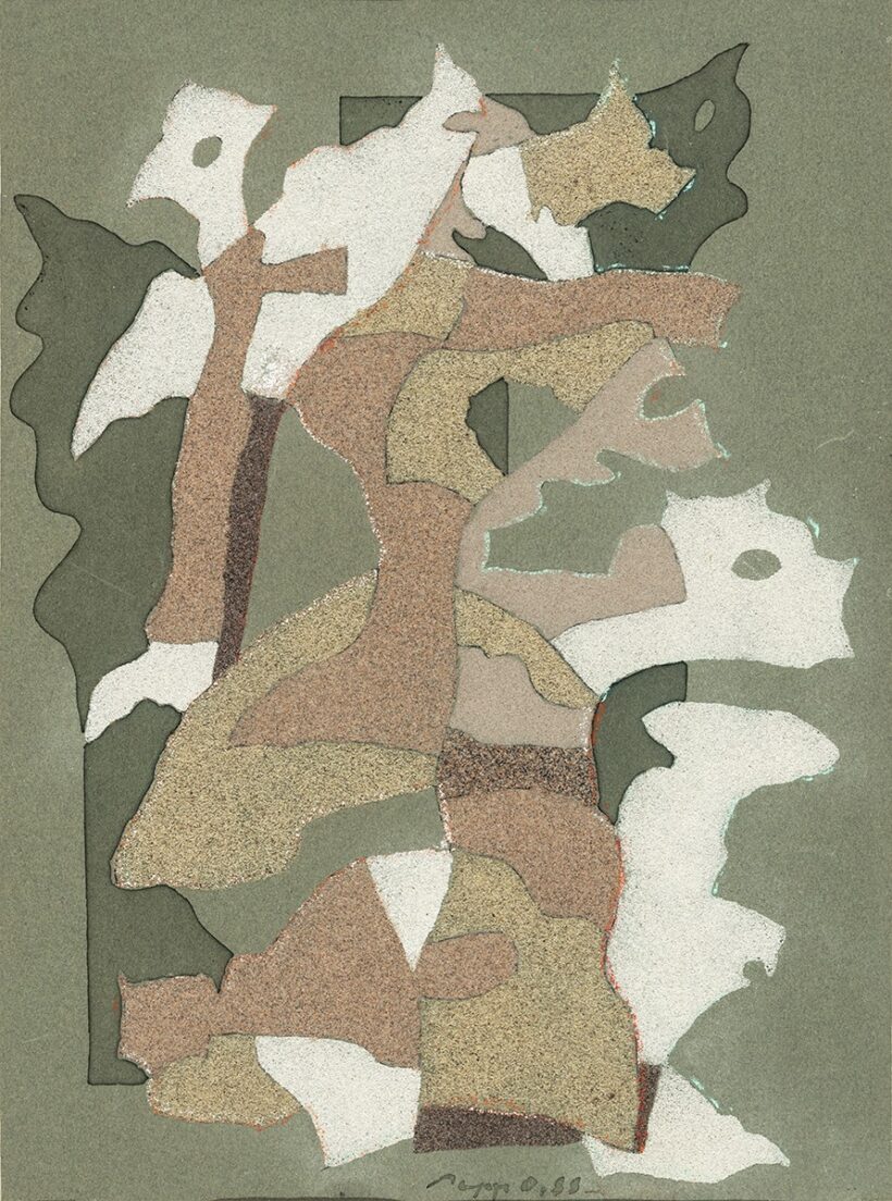 Papp Oszkár: Absztrakt kompozíció, 1988