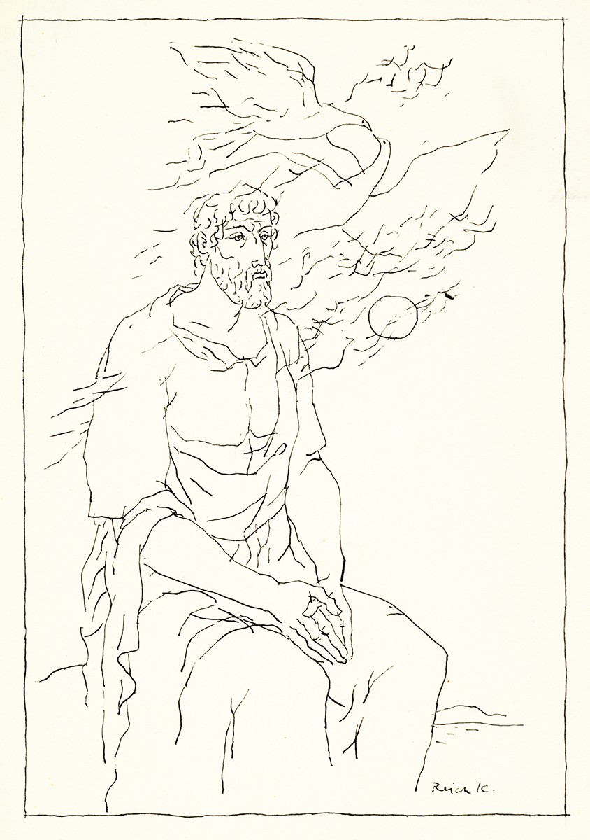 Reich Károly: Illusztráció Illyés Gyula: Bonyhádi ég című verséhez